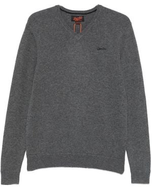 Superdry V-neck Sweater - グレー