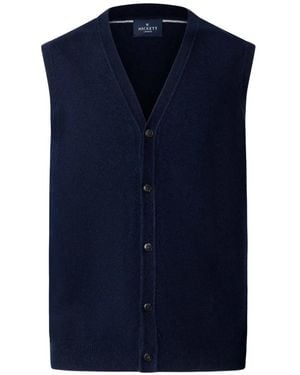 Hackett Button-Up Knitted Vest - Blue