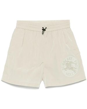 Burberry Logo-Print Shorts - White