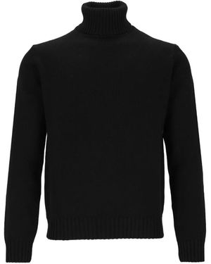 Al Duca d'Aosta Roll-Neck Wool Jumper - Black