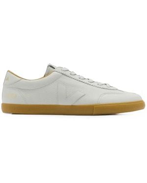 Veja Logo-Patch Organic Leather Sneakers - White
