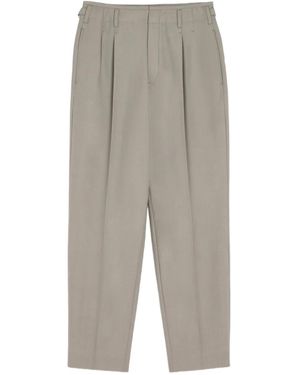 Lemaire Pleated-Front Side-Adjustable Trousers - Grey
