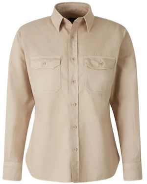 Tom Ford Double-Cuffs Button Shirt - Natural
