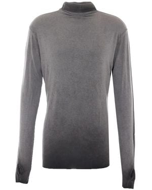 Thom Krom Kaltgefärbter Pullover Mit Daumenschlitz - Grau