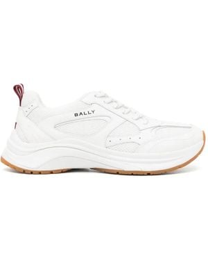 Bally Baskets À Empiècements En Mesh - Blanc