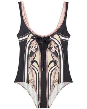 La DoubleJ Sunset Badeanzug Mit Blumenmuster - Schwarz