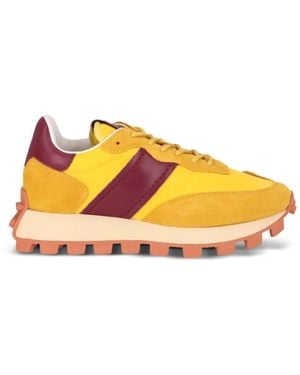 Tod's Suede-Panelled Chunky-Sole Sneakers - Orange
