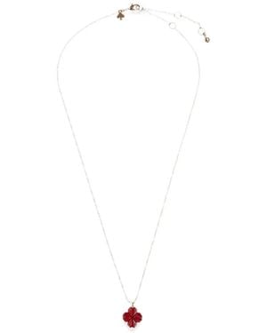 Kate Spade Spade Flower Pendant Necklace - White