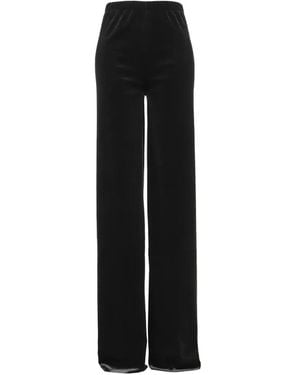 Vetements Velvet Wide-Leg Trousers - Black