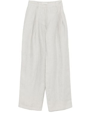Barba Napoli Linen Pants - White