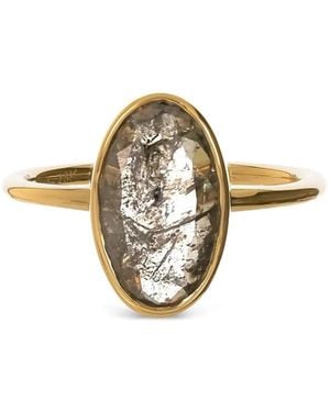 Nimo With Love 18K Diamond Skinny Ring - Metallic