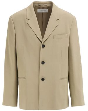 Ferragamo Four-Button Single-Breasted Blazer - Natural