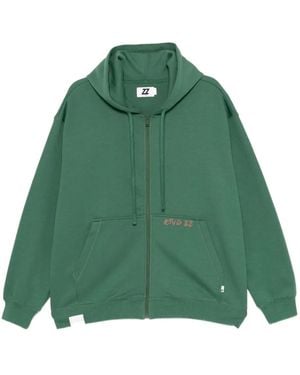 Izzue Hoodie Met Borduurwerk - Groen