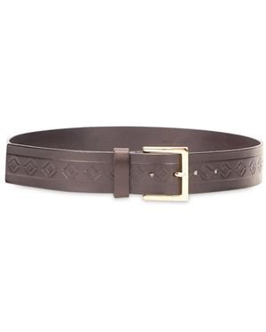 Alberta Ferretti Gürtel Mit Geometrischer Prägung - Braun