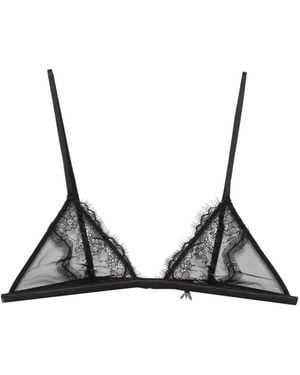 Patrizia Pepe Lace Triangle Bra - Black