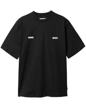 Woodbird Baine Zilla Graphic-Print Cotton T-Shirt - Black