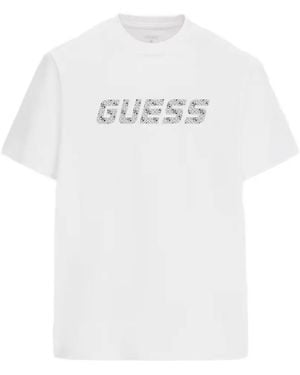 Guess Printed Logo T-Shirt - White