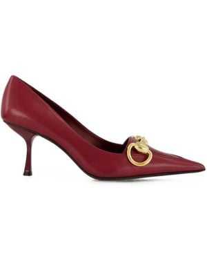 Gucci Horsebit Leather Pumps - Red