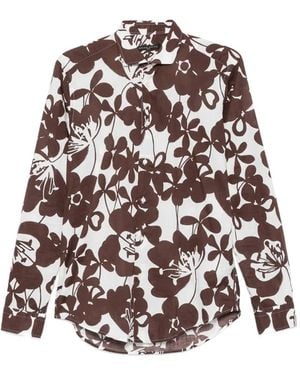 Brian Dales Floral-Print Shirt - White