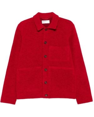 Universal Works Buttoned Shirt Jacket - Red