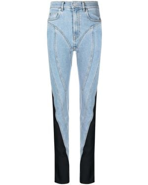 Mugler Spiral skinny jeans - Azul