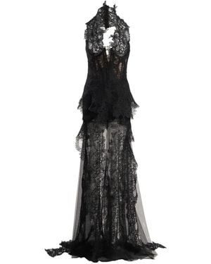 Ana Radu Lace-Detailed Maxi Dress - Black