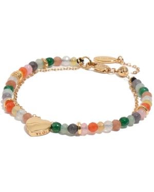 Bimba Y Lola Stones And Heart Double Bracelet - Metallic