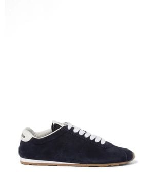 Miu Miu Plume Suede Trainers - Blue