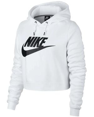 Nike Cropped Hoodie - White