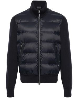 Tom Ford Padded Knitted Jacket - Blue