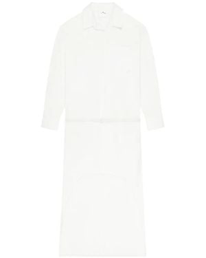 Courreges Robe Asymétrique À Col Polo - White