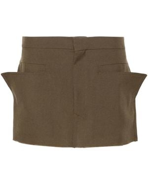 Rick Owens Cut-Off Mini Skirt - Green
