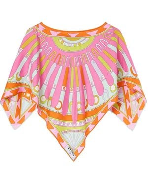 PUCCI Soleil Print Kaftan Top - Pink