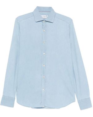 Tintoria Mattei 954 Camisa con bolsillos - Azul