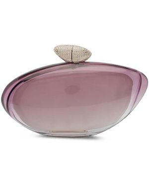 Benedetta Bruzziches Armonia Crystal-Embellished Clutch Bag - Purple