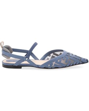 Fendi Colibrì Ff-Motif Court Shoes - Blue