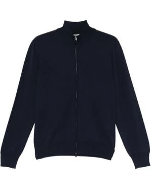 Canali Cardigan À Fermeture Zippée - Blue
