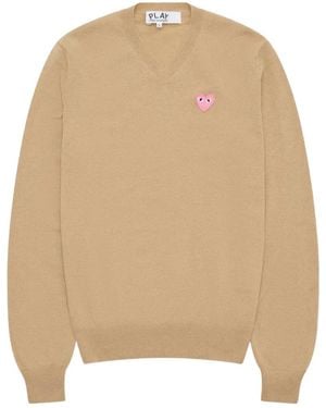 COMME DES GARÇONS PLAY Long-Sleeve Jumper - Natural