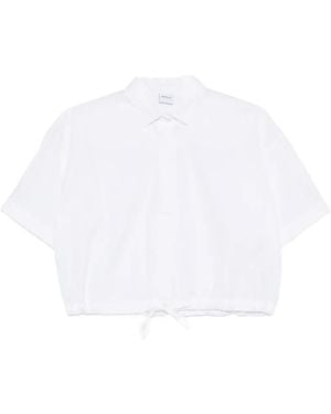 Aspesi Drawstring-Hem Cotton Shirt - White
