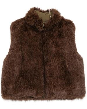 ELEH Reversible Faux-Fur Gilet - Brown