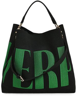 Essentiel Antwerp Sac Porté Épaule Karoll À Détail De Patch - Vert