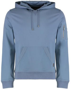 Moorer Bevis-Jtc Front-Pocket Hoodie - Blue