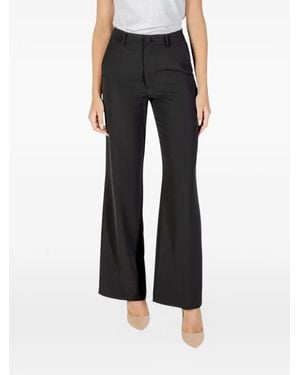Rinascimento Belt-Loop Flared Pants - Black