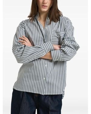 IRO Gestreept Blouse - Grijs