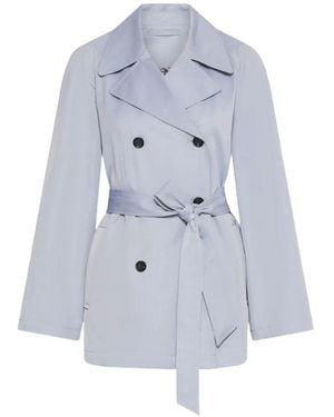 Marella Belted Double-Breasted Jacket - White
