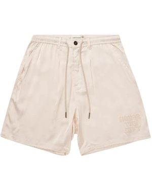 Honor The Gift Blanket-Stitch Shorts - Natural