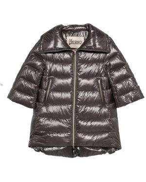 Herno Cleofe Quilted Zip-Fastening Coat - Grey