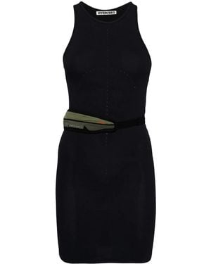 Hyein Seo Robe-Débardeur À Détail De Pochette - Noir