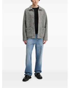 A.P.C. Thais Patch-Pocket Wool-Blend Jacket - Gray