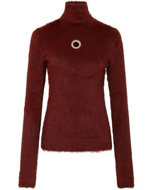Rabanne Pullover Mit Ösendetail - Rot